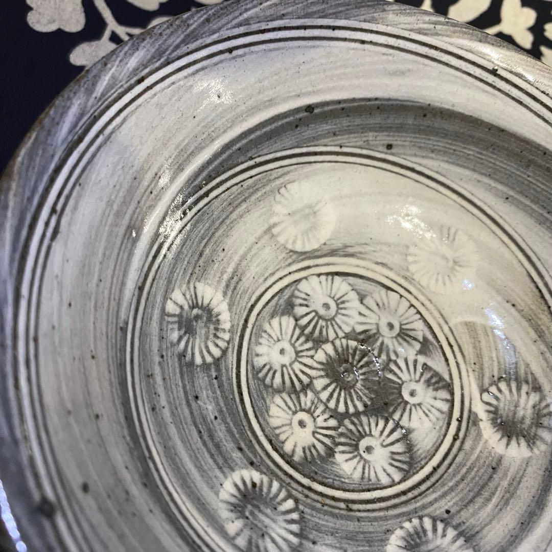 唐津焼作家　中里太亀　三島茶碗・刷け目・鉢　二客組　隆太窯　茶道具① 中里隆