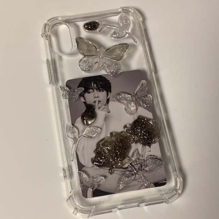 iPhone ハードケース デコ トレカケース 硬質ケース レジン