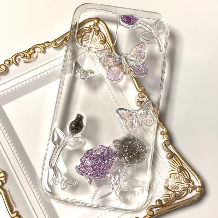 iPhone ハードケース デコ トレカケース 硬質ケース レジン