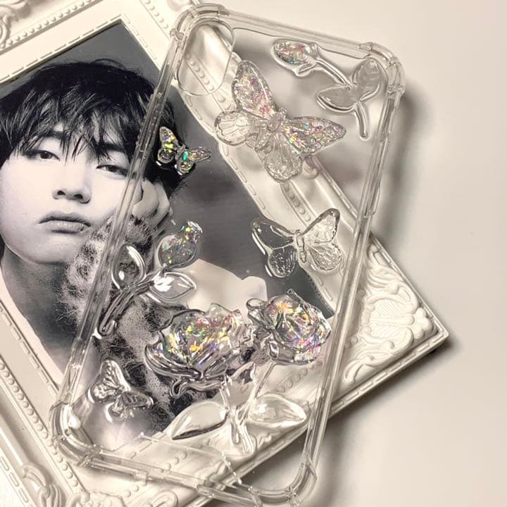 iPhone ハードケース デコ トレカケース 硬質ケース レジン