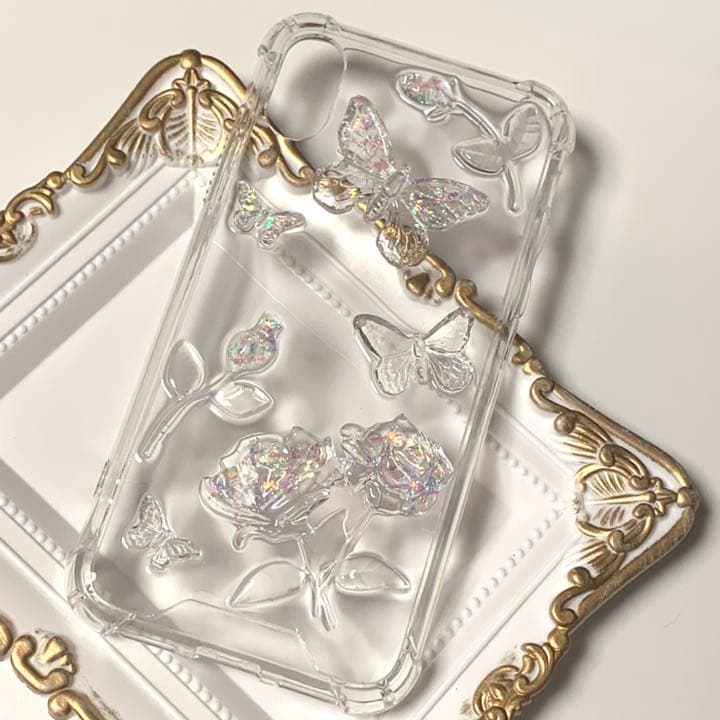 iPhone ハードケース デコ トレカケース 硬質ケース レジン