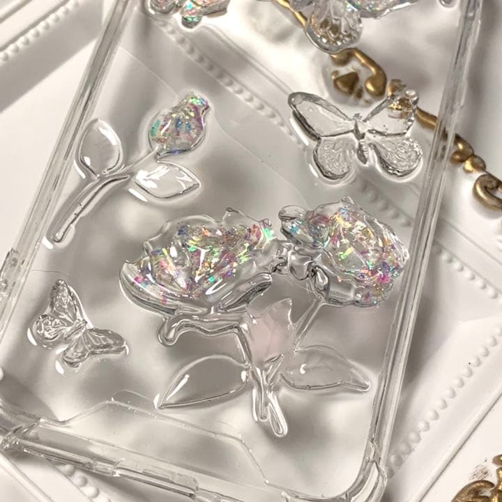 iPhone ハードケース デコ トレカケース 硬質ケース レジン