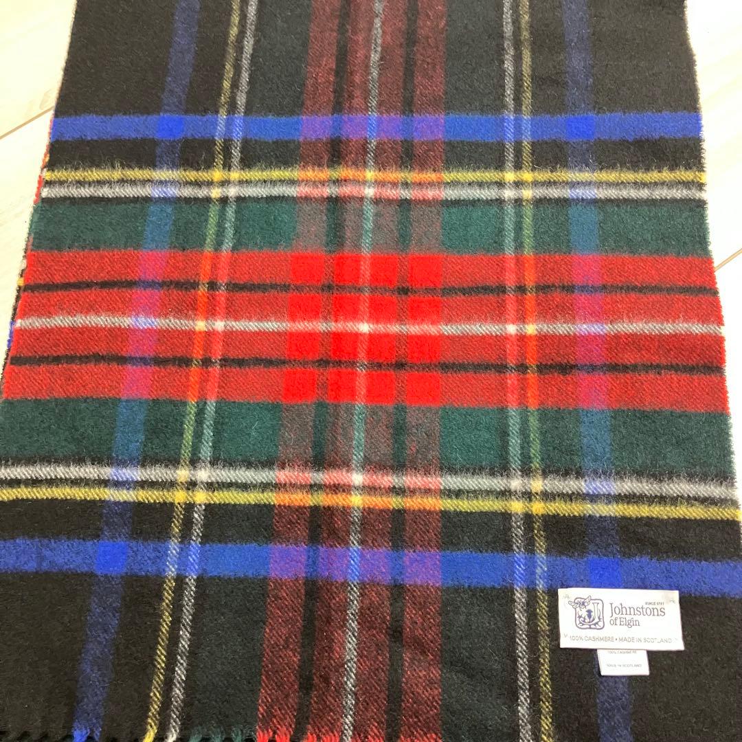 Johnstons of Elgin カシミヤ100% ブラックスチュアート