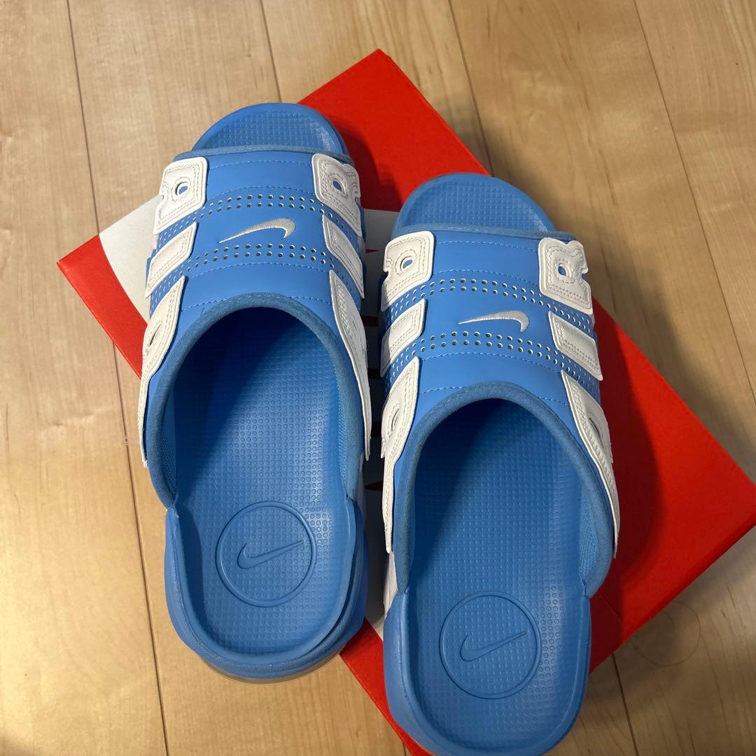 靴 Nike AIR MORE UPTEMPO SLIDE BLUEWHITE 29