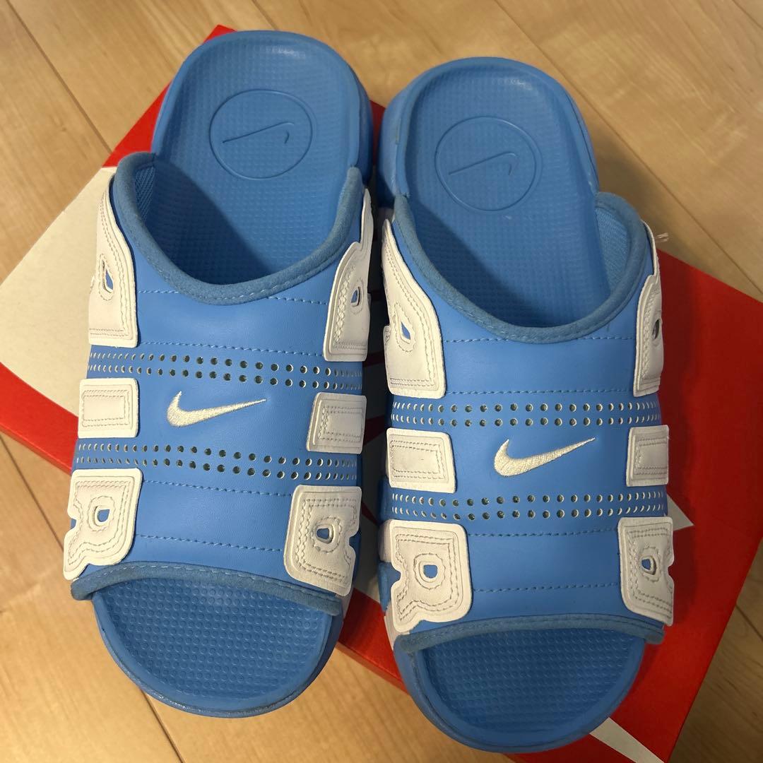 靴 Nike AIR MORE UPTEMPO SLIDE BLUEWHITE 29