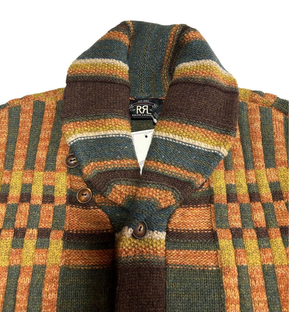 新品 RRL ダブルアールエル ラルフローレン ウール カーディガン XL