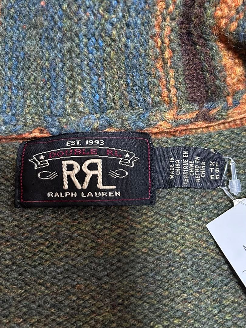 新品 RRL ダブルアールエル ラルフローレン ウール カーディガン XL