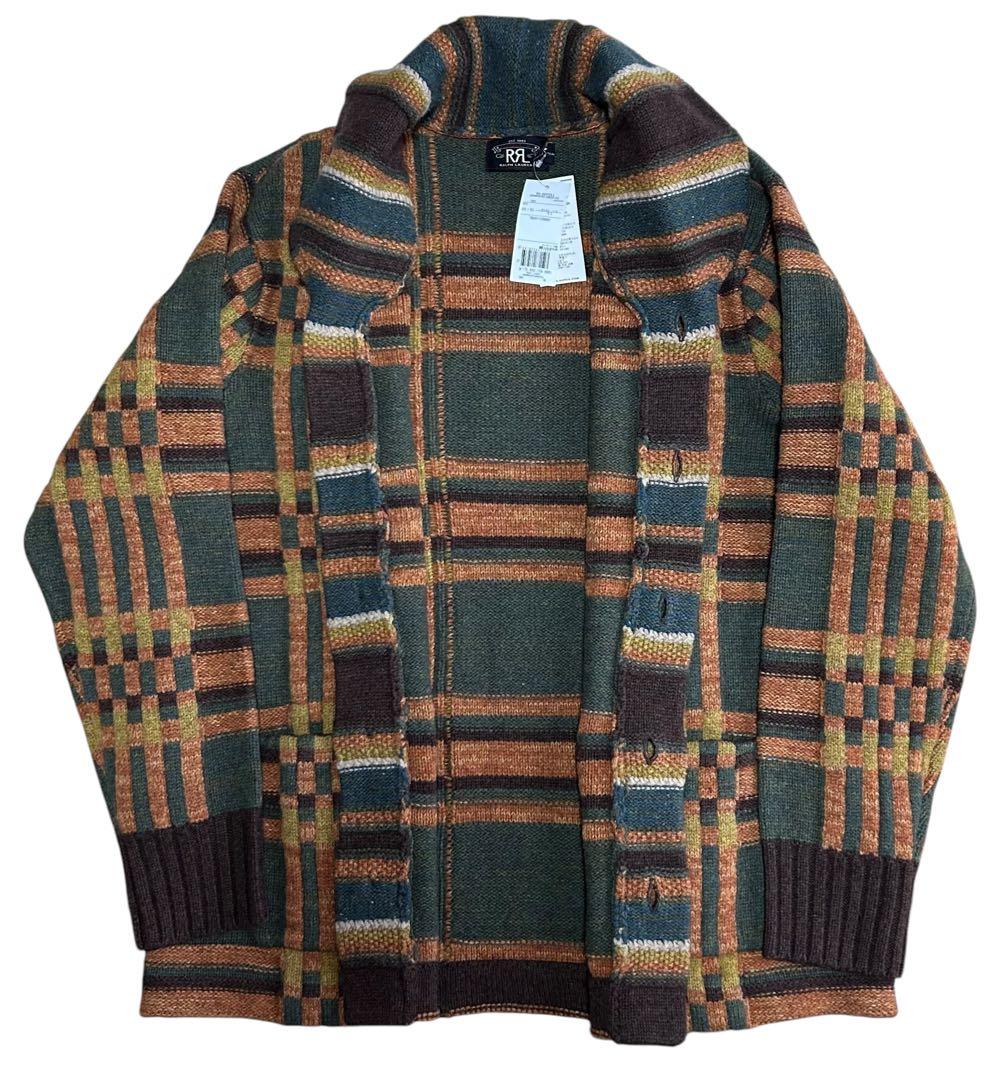 新品 RRL ダブルアールエル ラルフローレン ウール カーディガン XL