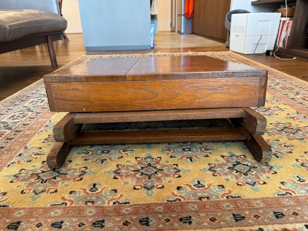 タイ・チェンマイ ヴィンテージ　ローテーブル(折りたたみ式)