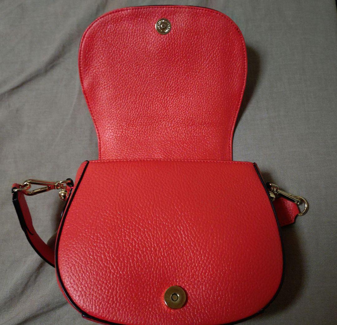 ANNA SUI 赤 レザー ショルダーバッグ ハンドバッグ