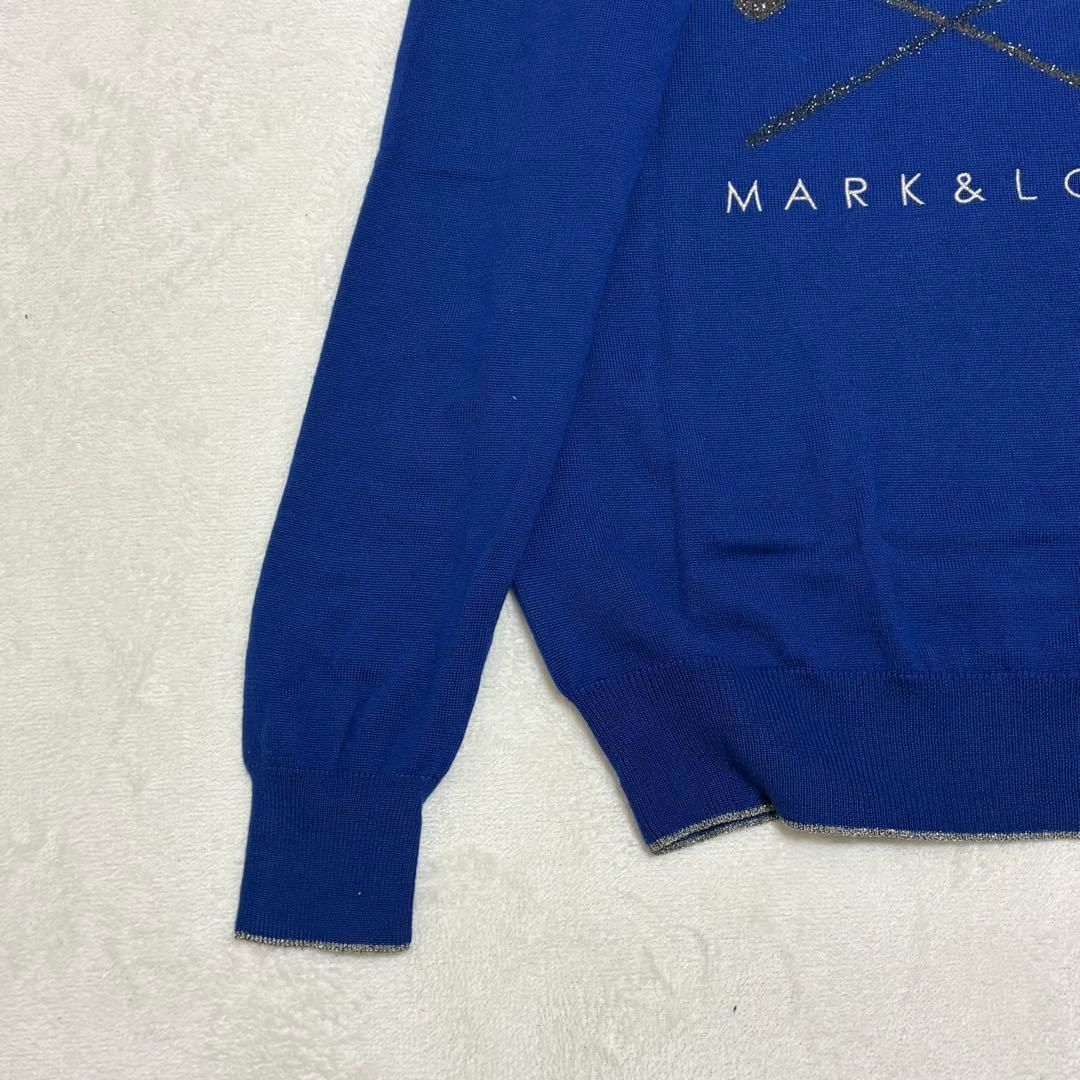 MARK & LONA マーク＆ロナ スカル ラインストーン Vネック ニット