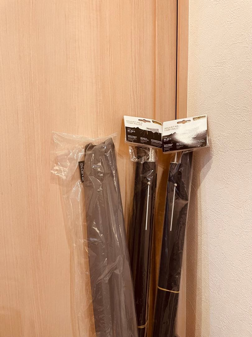 ま*様 新品 NEMO ニーモ アジャスタブルタープポールL2本&エクステンショ