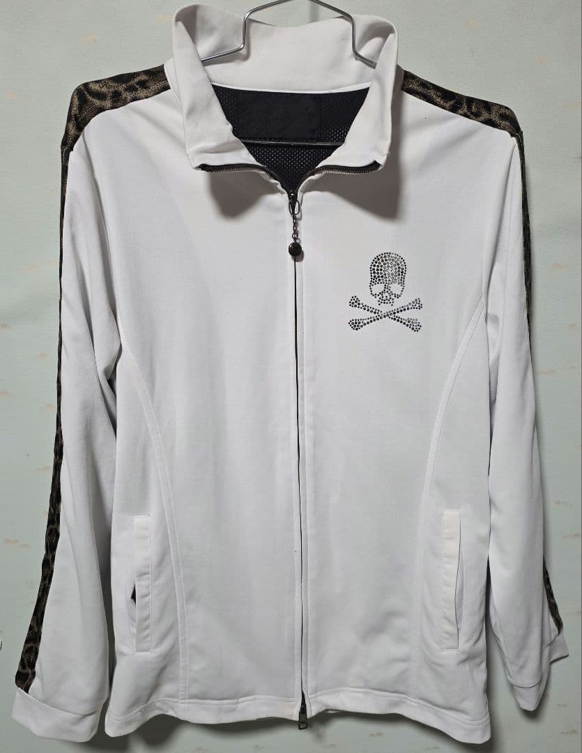 ロエン　Roen スワロフスキースカル　レオパード柄ライン　ジャージ　L