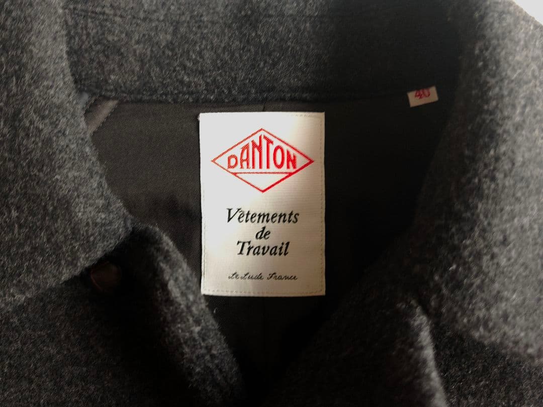 え*ん様 DANTON ウールコート ダークグレー カバーオールジャケット 40