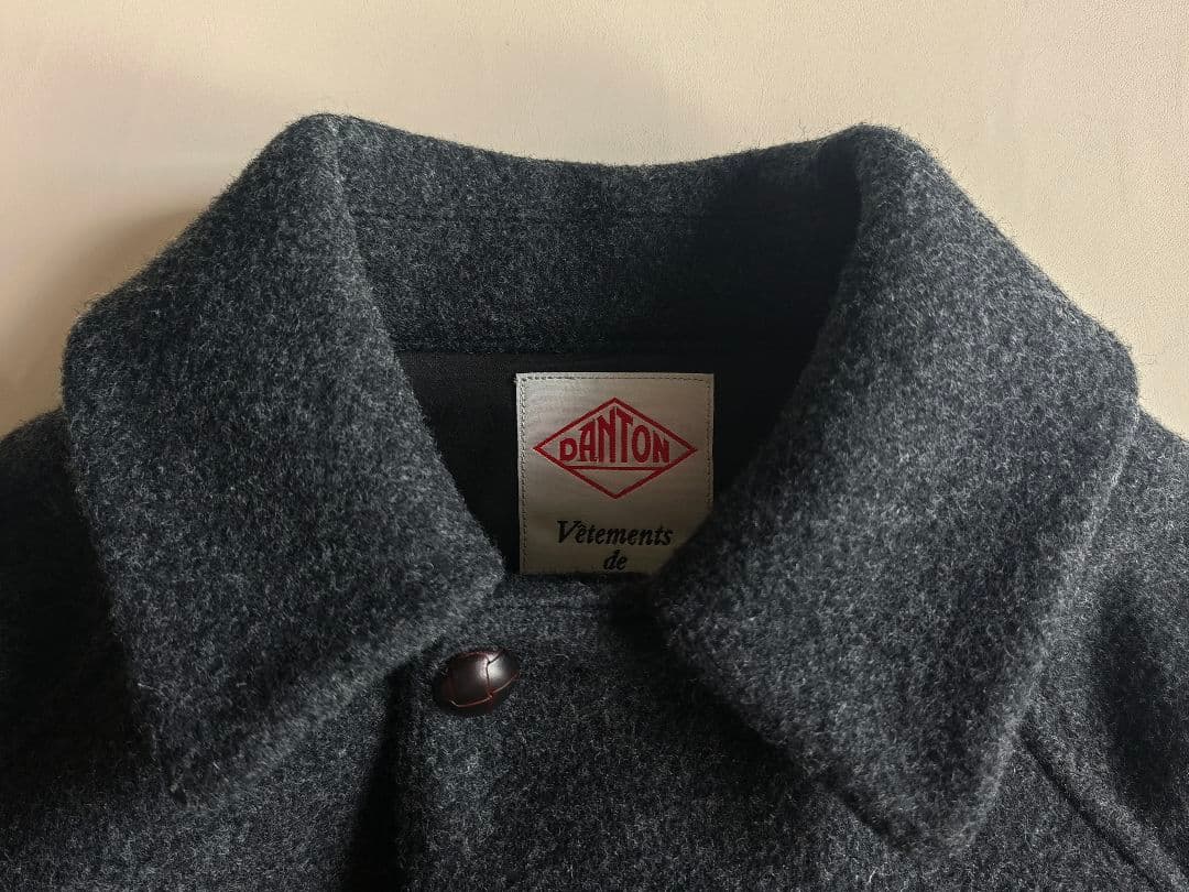 え*ん様 DANTON ウールコート ダークグレー カバーオールジャケット 40