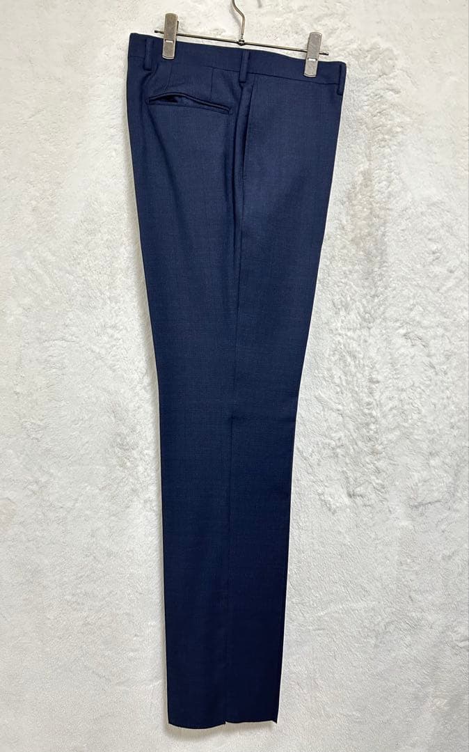 【新品】ロロピアーナ生地 メンズ スーツ AB6 LL ブルーグレー チェック柄