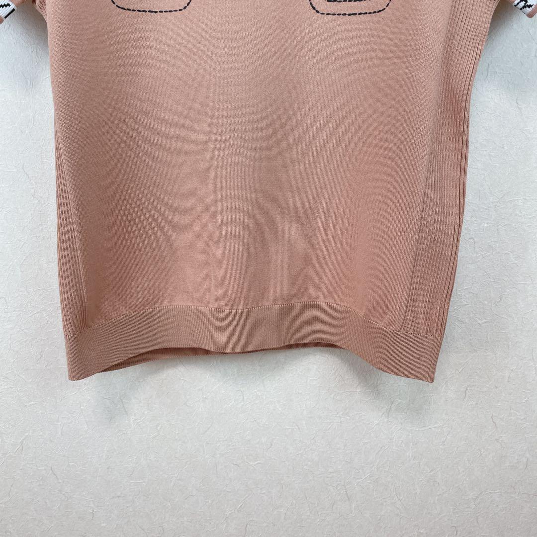 【２５FW新品未使用 アルチビオ】ポケットデザイン半袖ポロニット38号