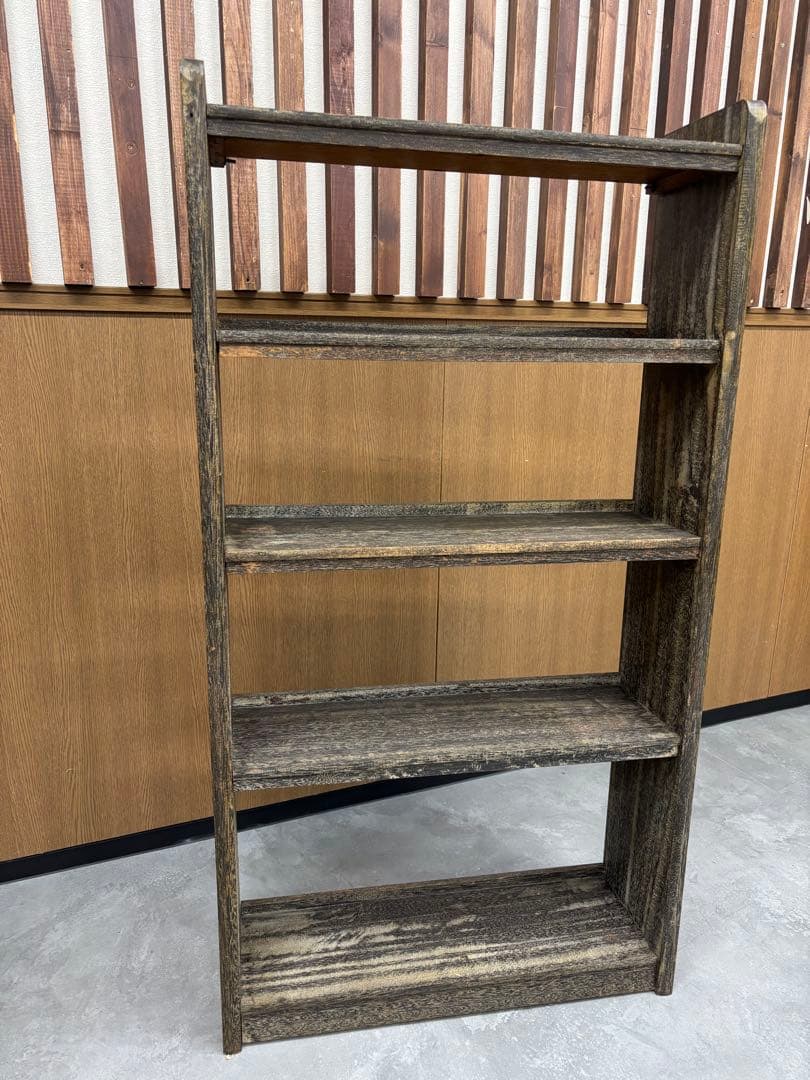 木製 5段ラック 本棚 ヴィンテージ レトロ 古道具 レトロ インテリア