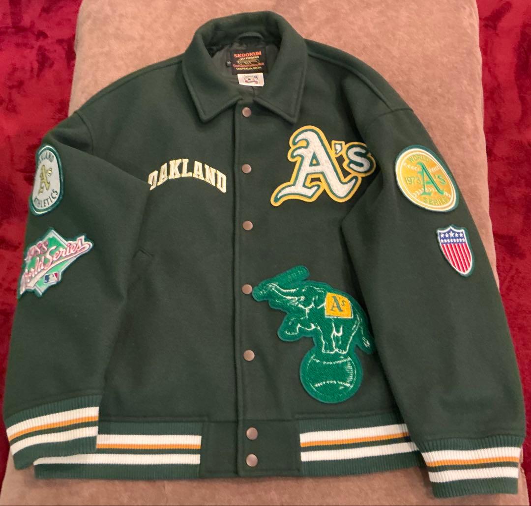 Oakland Athletics スタジャン ダークグリーン