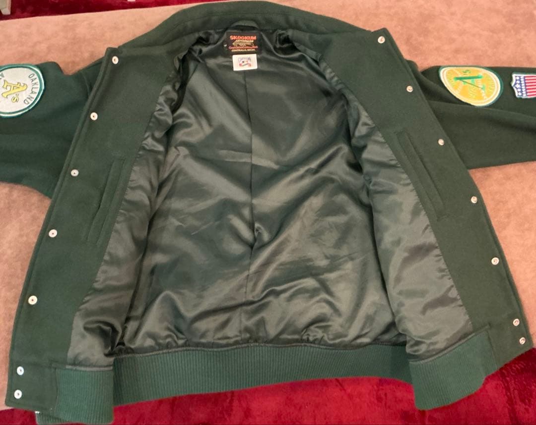 Oakland Athletics スタジャン ダークグリーン