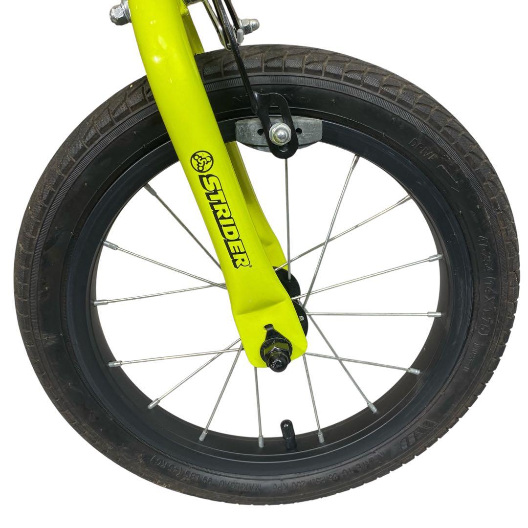 【美品】STRIDER 14X ライムイエロー キッズバイク 14インチ　限定色