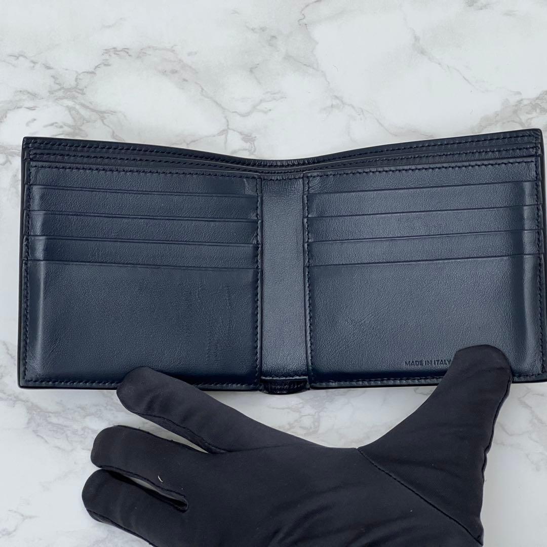 セリーヌ バイフォールドカードホルダー 折り財布 ネイビーブルー CELINE