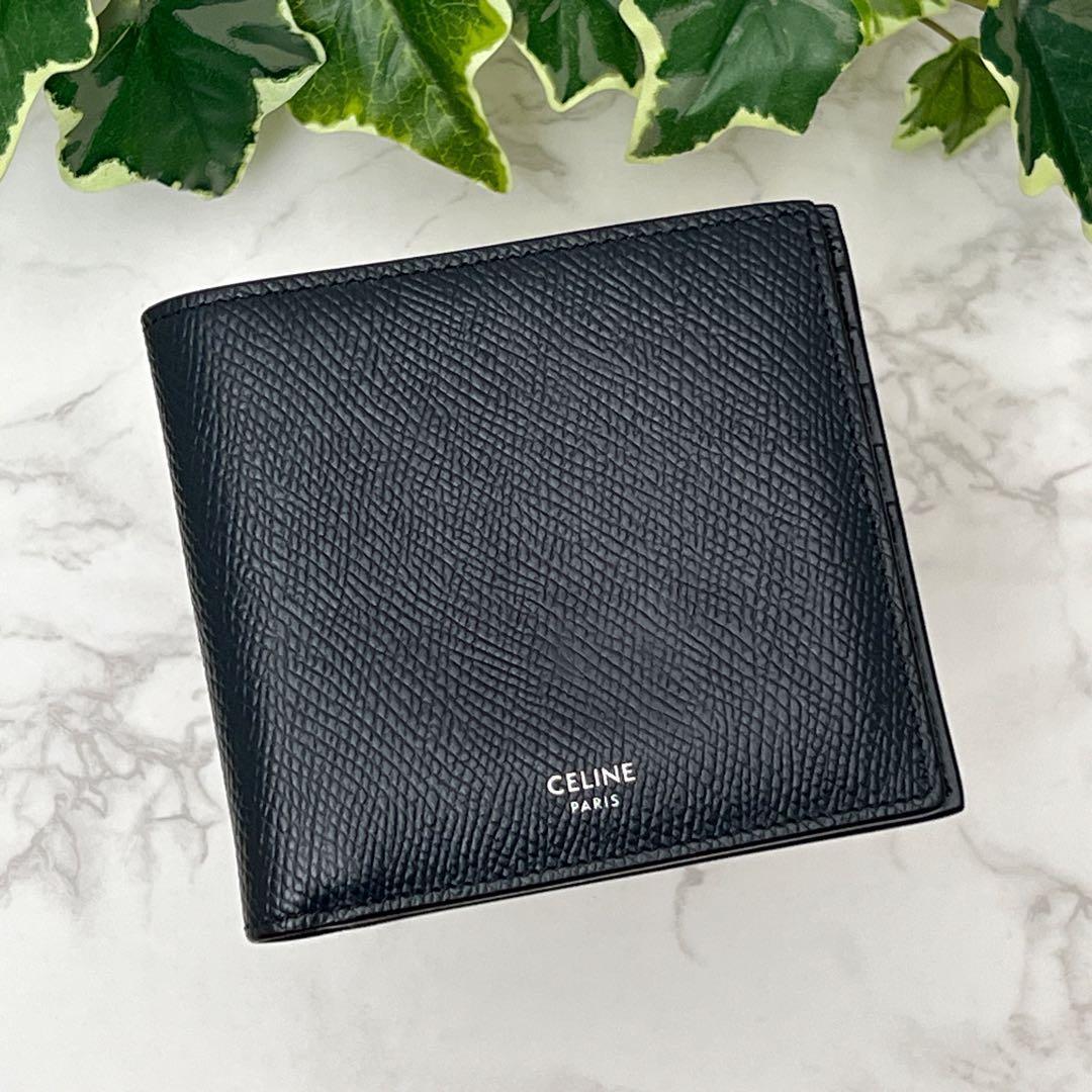 セリーヌ バイフォールドカードホルダー 折り財布 ネイビーブルー CELINE
