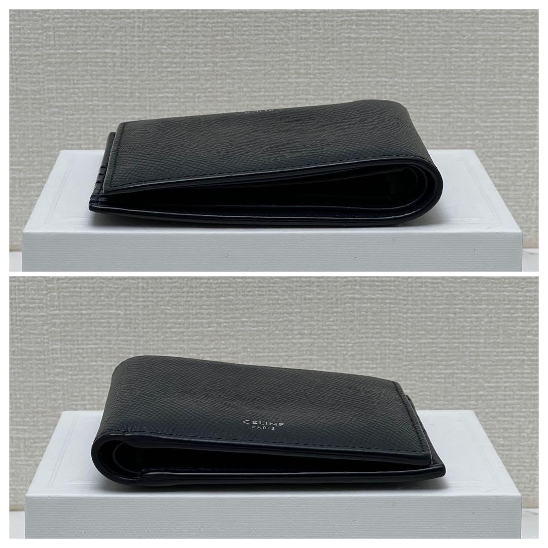 セリーヌ バイフォールドカードホルダー 折り財布 ネイビーブルー CELINE