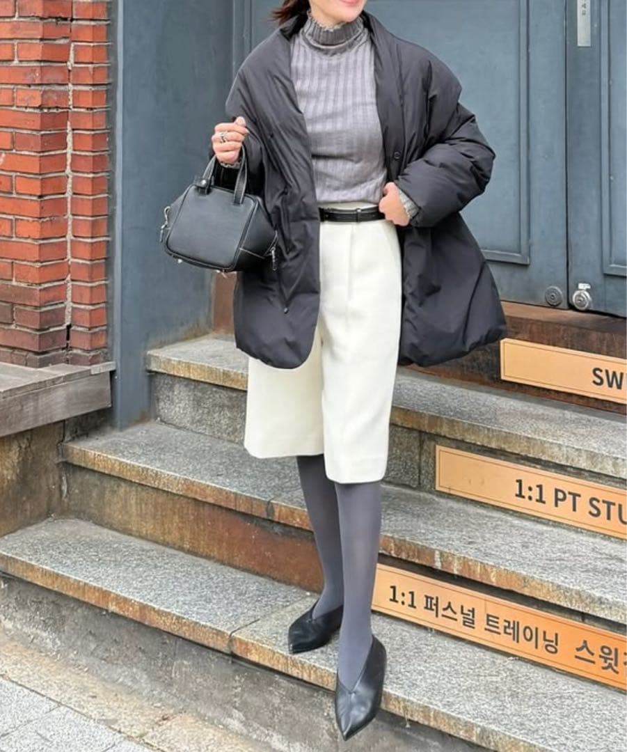 yonfa ヨンファ　バミューダパンツ　ミルク　パンツ