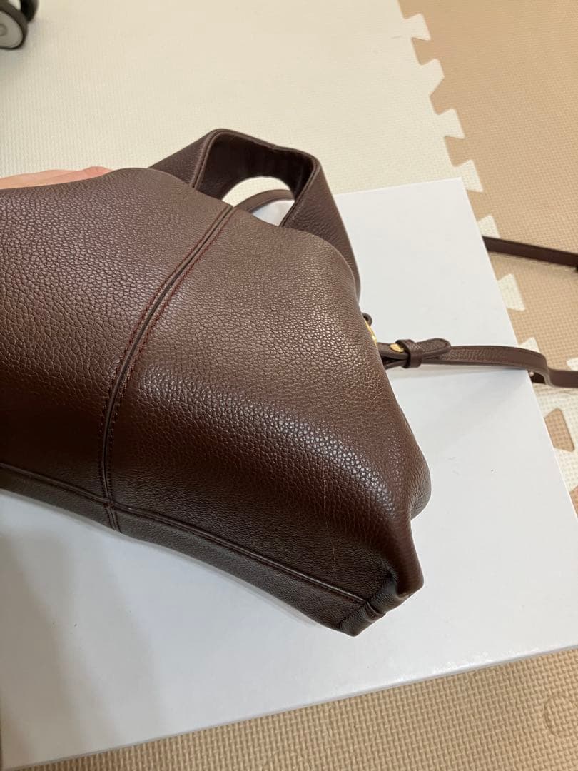 POLENE(ポレーヌ) ハンドバッグ　(ヌメロ ヌフ ミニ) ダークブラウン