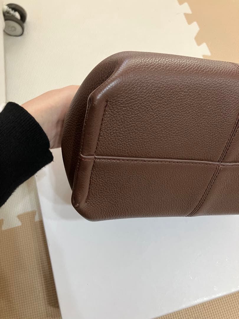 POLENE(ポレーヌ) ハンドバッグ　(ヌメロ ヌフ ミニ) ダークブラウン