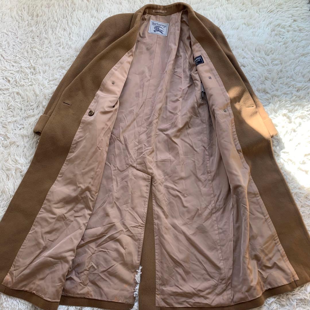 【美品】Burberry ダブルチェスターコート　キャメル　L カシミヤ混