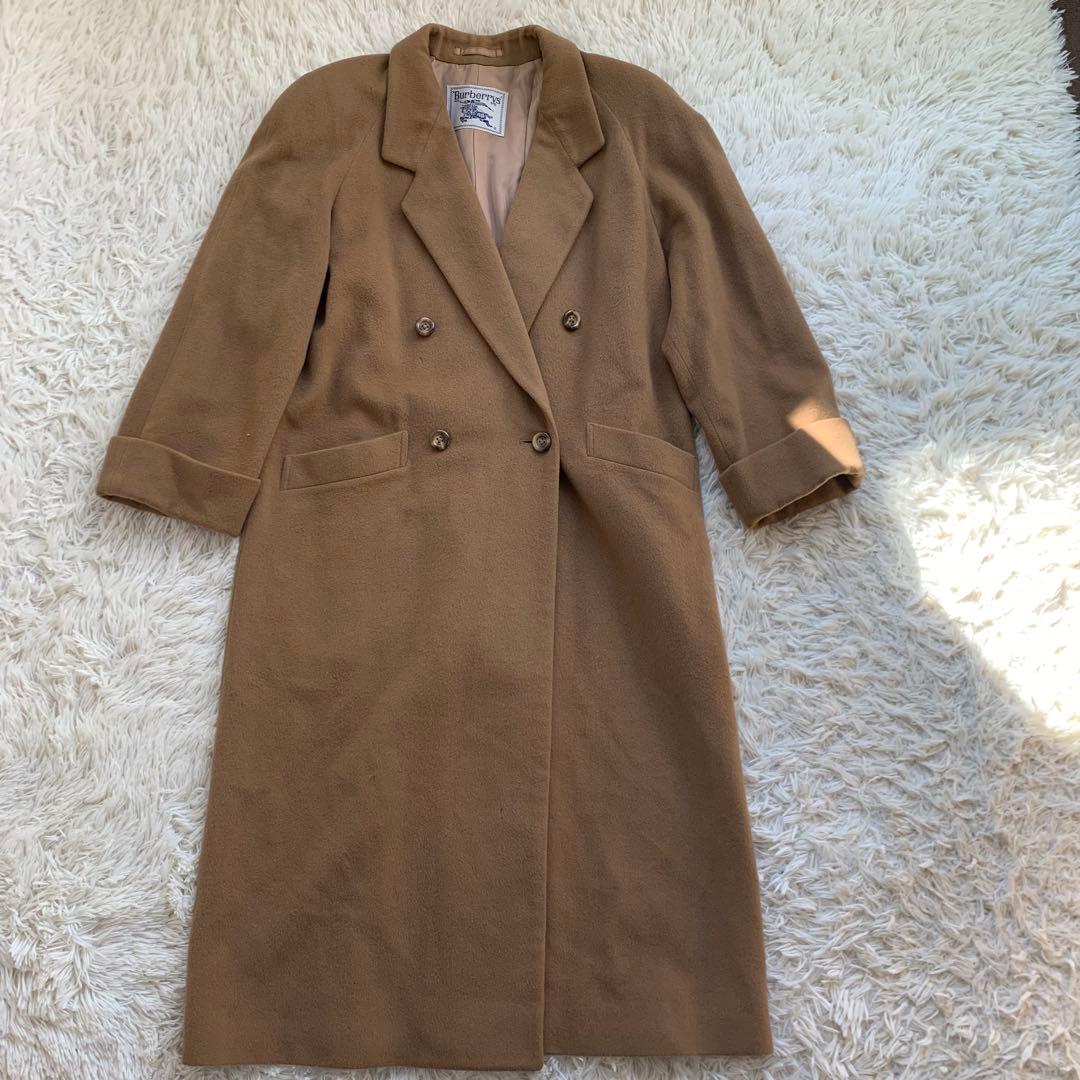 【美品】Burberry ダブルチェスターコート　キャメル　L カシミヤ混