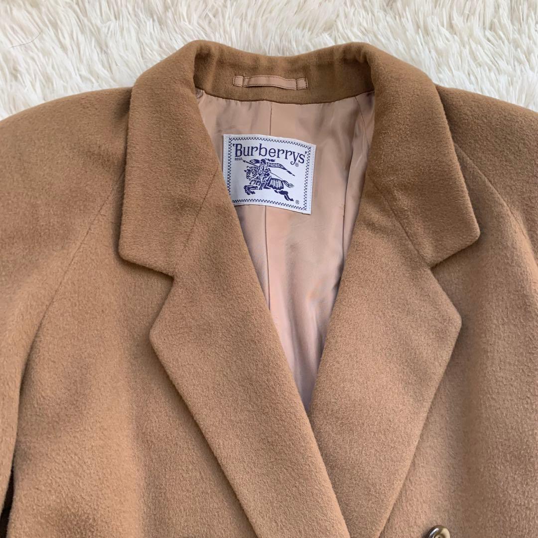 【美品】Burberry ダブルチェスターコート　キャメル　L カシミヤ混