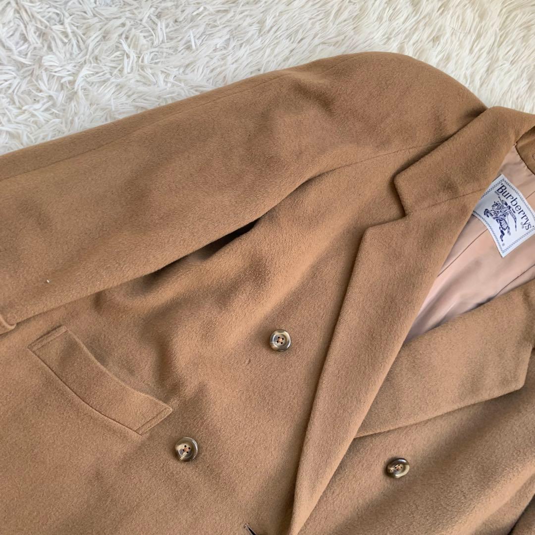 【美品】Burberry ダブルチェスターコート　キャメル　L カシミヤ混