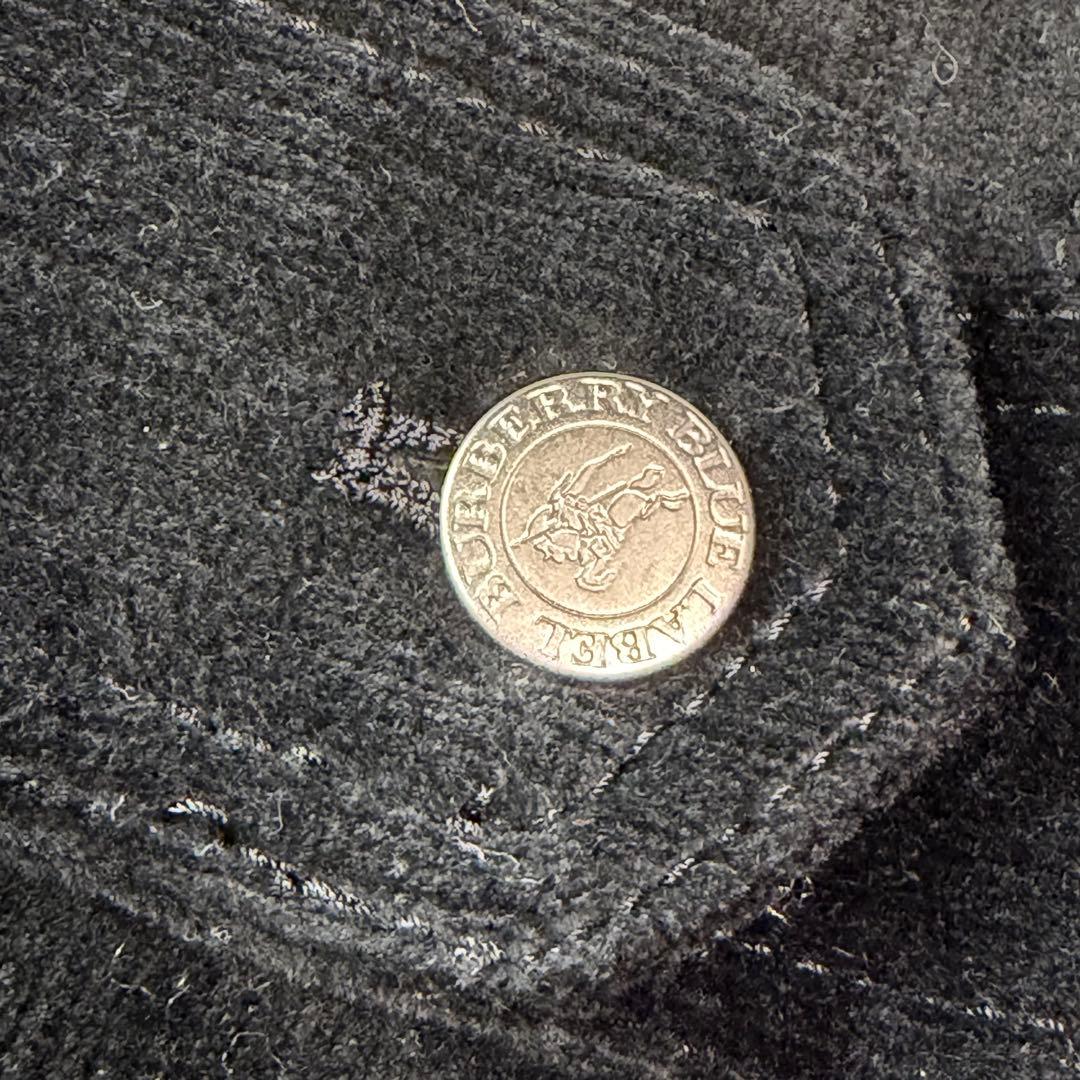 バーバリーブルーレーベル エコファー キルティング コーデュロイ ロングコート