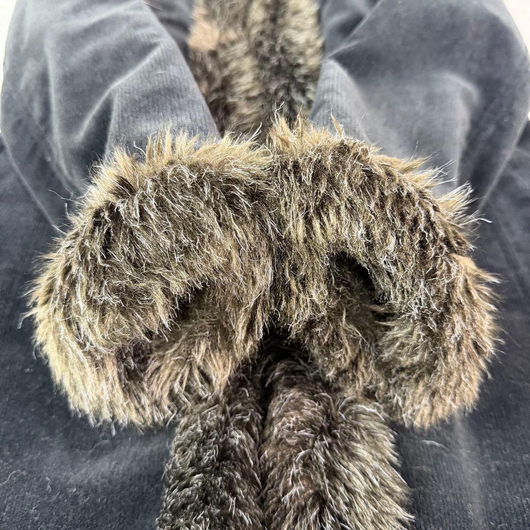 バーバリーブルーレーベル エコファー キルティング コーデュロイ ロングコート