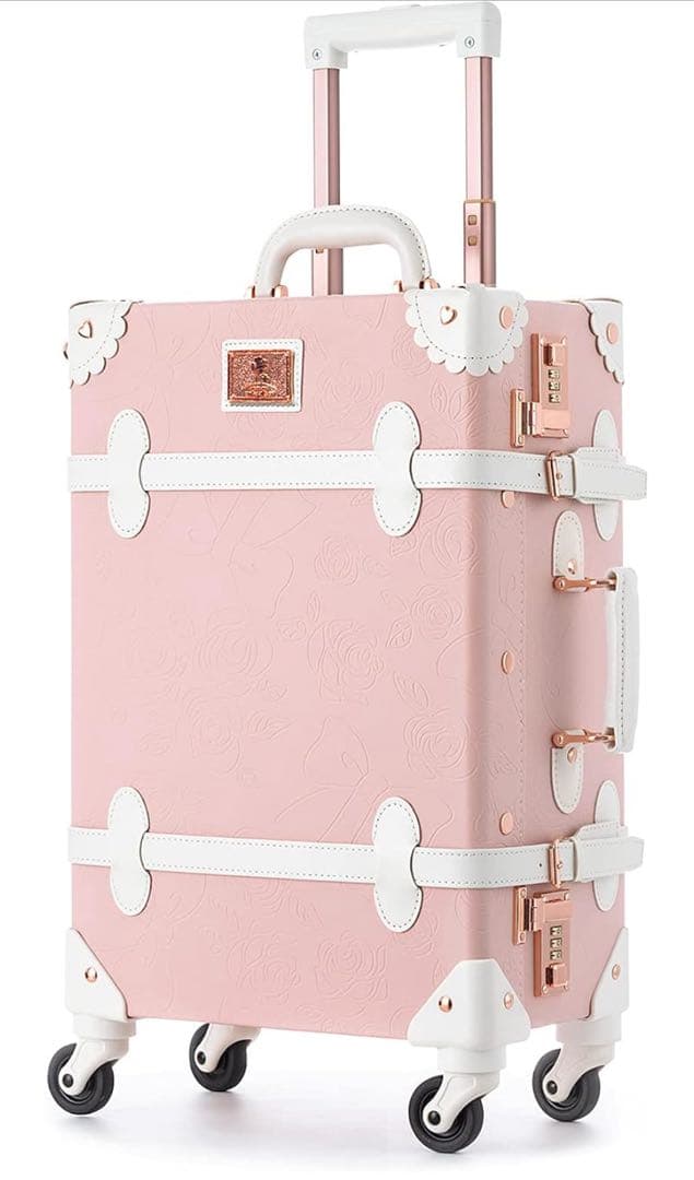 uniwalker キャリーケース ピンク　かわいい Mサイズ エンボス