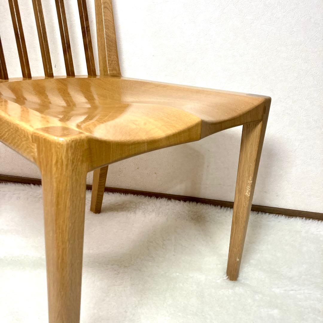 起立木工 ナラ材 パレスDチェア 木製 ダイニングチェア
