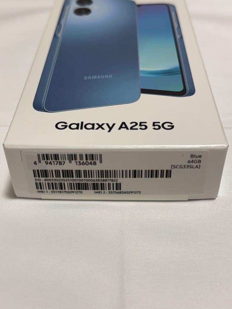 新品未使用SamsungGalaxy A25 5G Blue 64GB