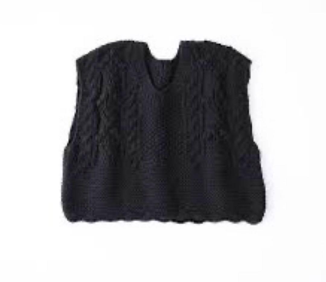 ネストローブ　ペルーボッブルニットベスト　( BLACK)