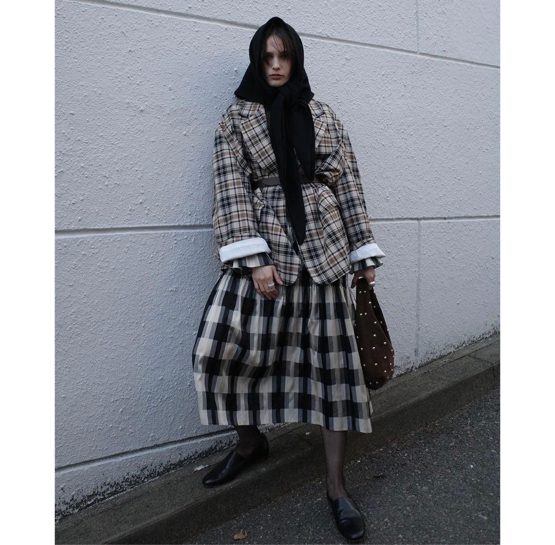 CLANE YAK KNIT TRIANGULAR STOLEブラックF新品