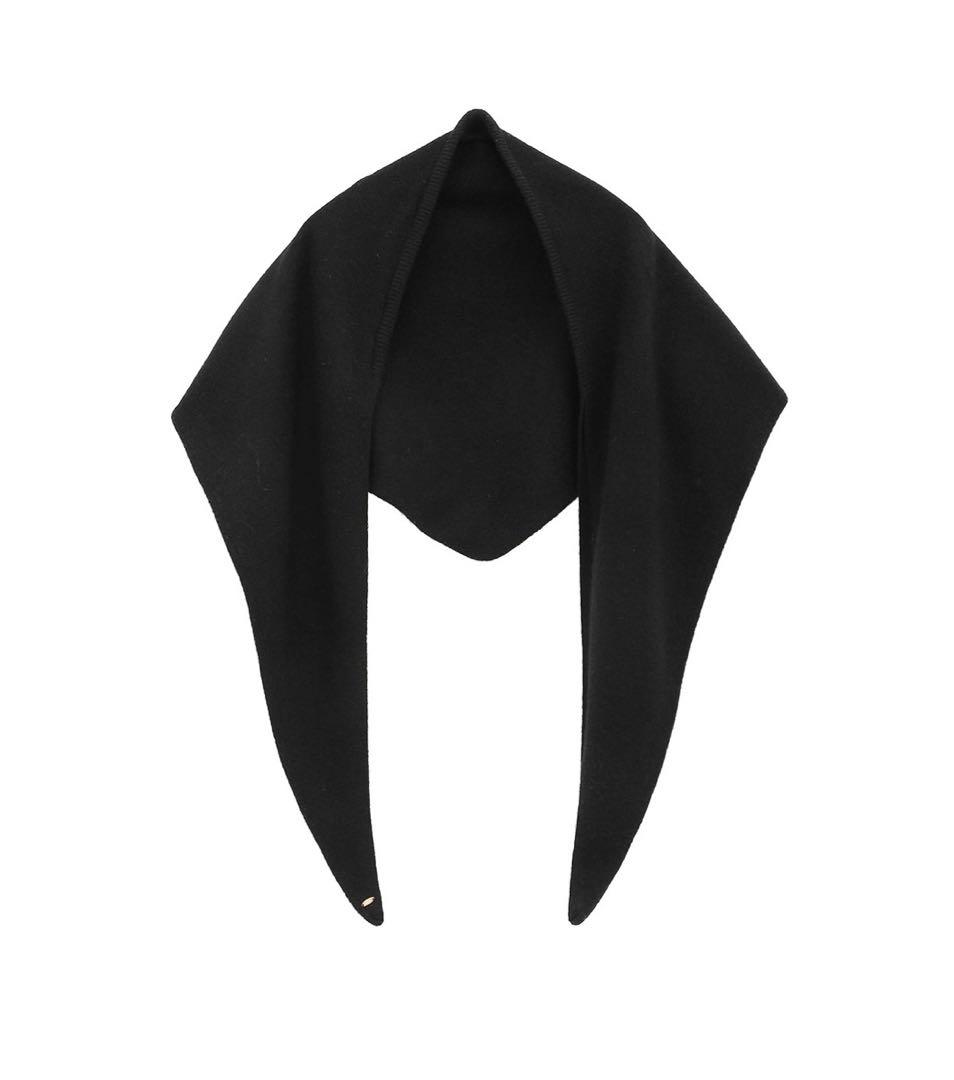 CLANE YAK KNIT TRIANGULAR STOLEブラックF新品