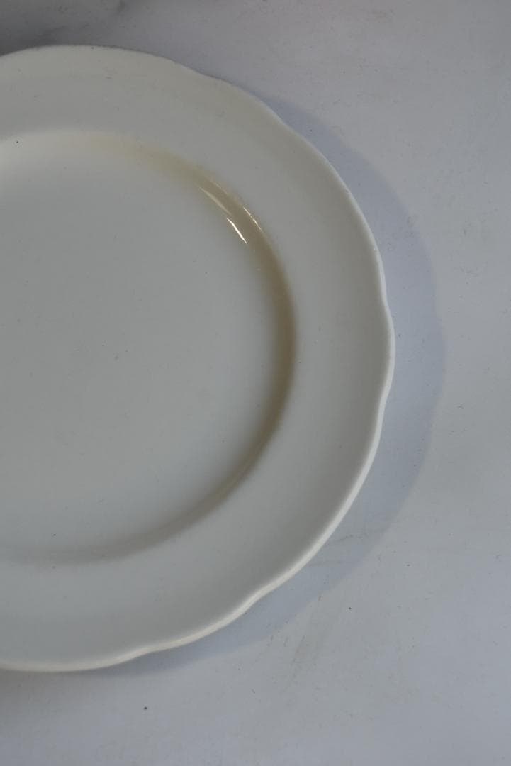 3枚組サルグミンヌ　 PYROBLAN　ビストロ白花リム皿