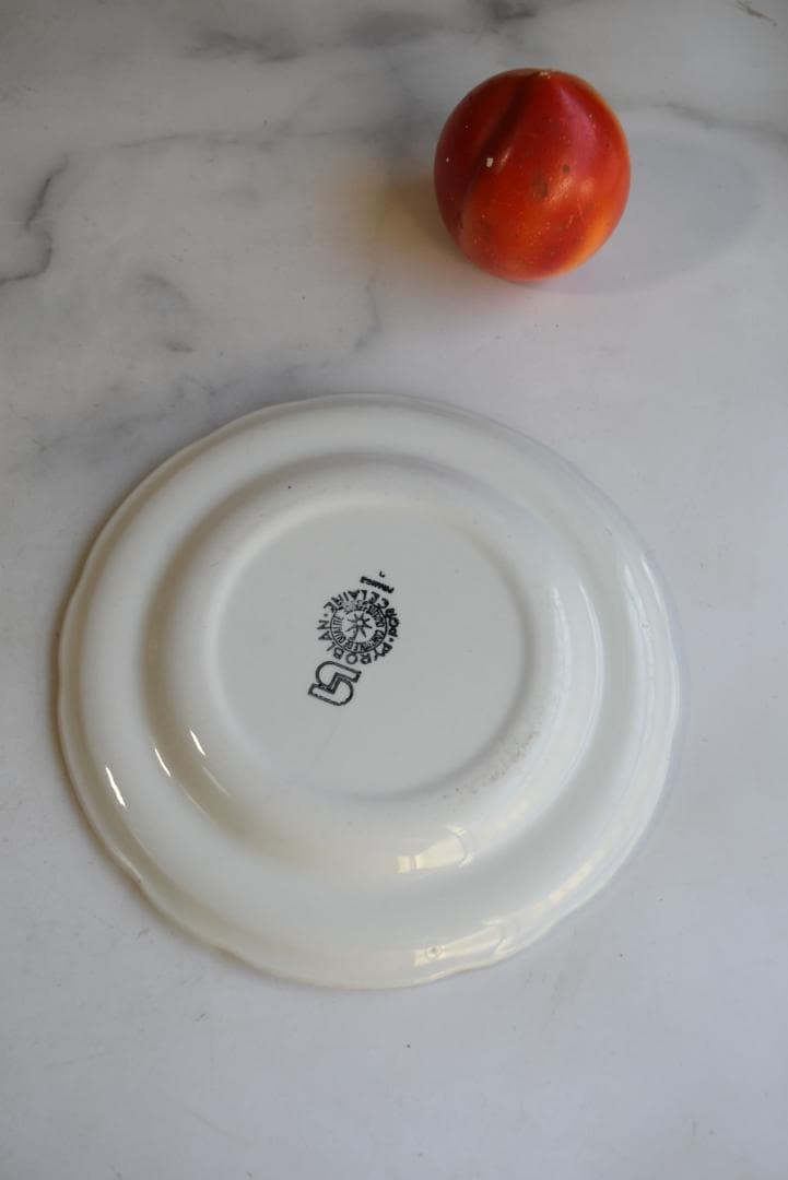 3枚組サルグミンヌ　 PYROBLAN　ビストロ白花リム皿