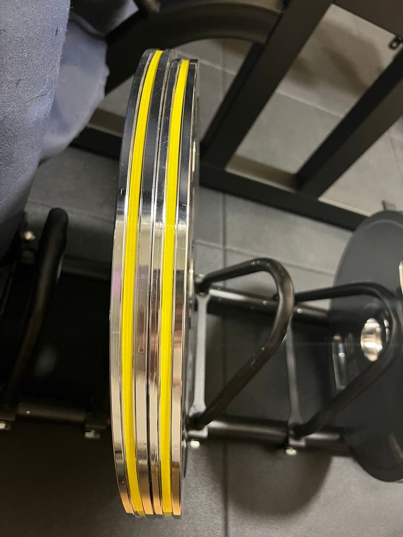 15kg ダンベルプレート シルバー/イエロー