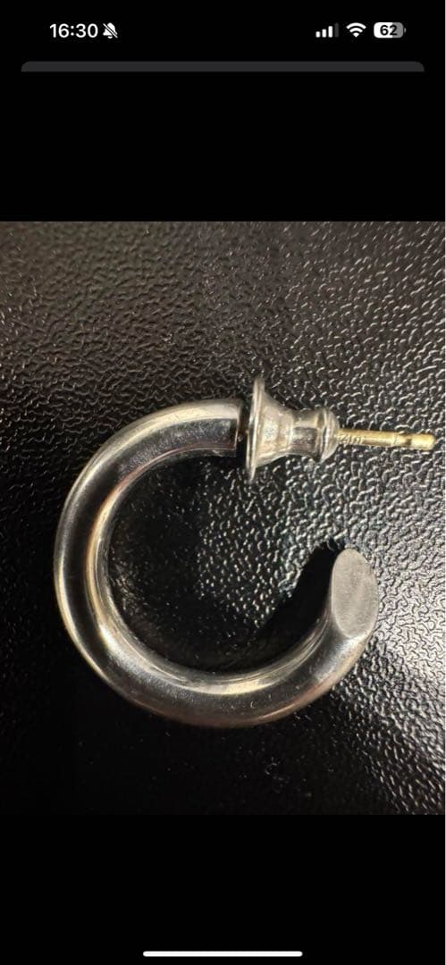 PLACEBO 501 シルバー フープピアス