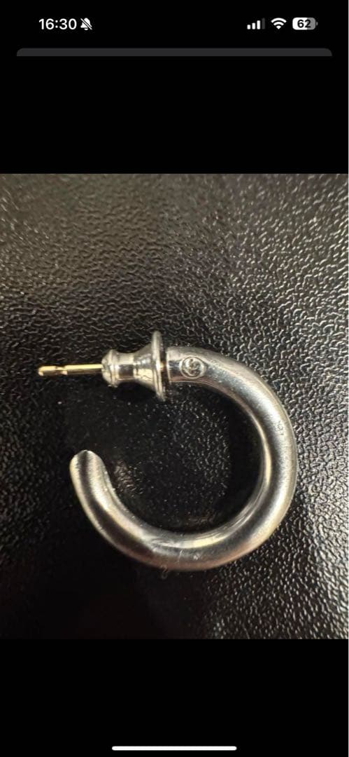 PLACEBO 501 シルバー フープピアス