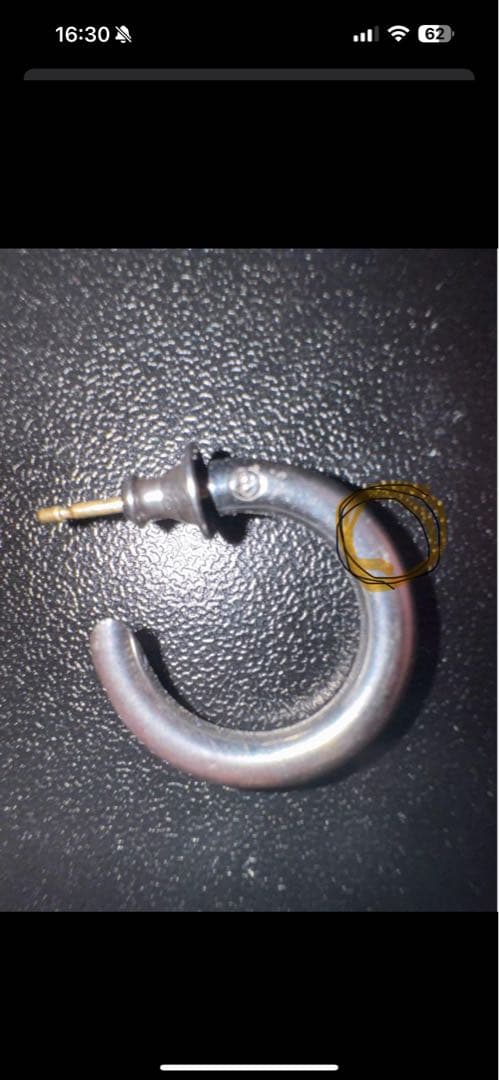 PLACEBO 501 シルバー フープピアス