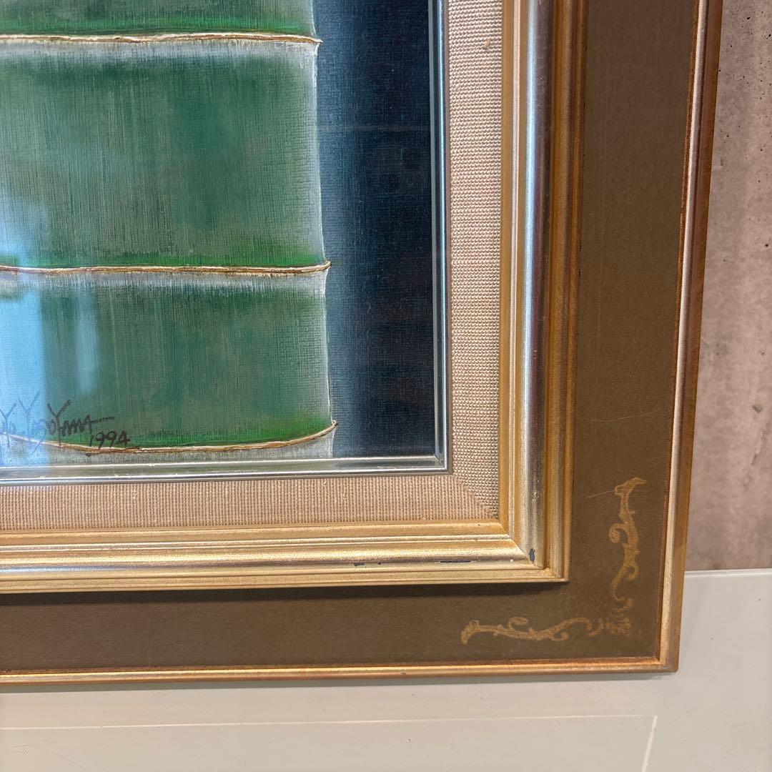 真作保証　八十山和代 1994年 F1号　肉筆　油彩画